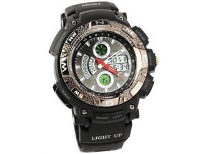 Ohsen 30M Waterproof Men Dial Silicone Band Quartz Analog-Digital Sports Wrist Watch Black Ohsen 30M Waterproof Men Dial Silicone Band Quartz Analog-Digital Sports Wrist Watch Black
