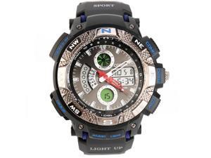 Ohsen 30M Waterproof Men Dial Silicone Band Quartz Analog-Digital Sports Wrist Watch Blue Ohsen 30M Waterproof Men Dial Silicone Band Quartz Analog-Digital Sports Wrist Watch Blue