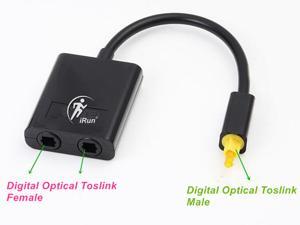 2 Way Toslink Digital Optical SPDIF Audio 1x2 Splitter DVD,PS3,Xbox Converter Toslink Optical Fiber Audio Cable, black 2 Way Toslink Digital Optical SPDIF Audio 1x2 Splitter DVD,PS3,Xbox Converter Toslink Optical Fiber Audio Cable, black