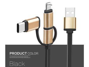 3in1 USB Cable, 3FT Durable Flat Multi Charge Cable Micro/Lightning/Type C Universal for iPhone 6 6 Plus 5 5s se, iPad Air, New Macbook, iPod 5, Sumsung, HTC, Nokia, Nexus, ChromeBook - BLACK 3in1 USB Cable, 3FT Durable Flat Multi Charge Cable Micro/Lightning/Type C Universal for iPhone 6 6 Plus 5 5s se, iPad Air, New Macbook, iPod 5, Sumsung, HTC, Nokia, Nexus, ChromeBook - BLACK