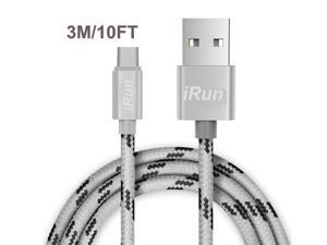 10Ft Braided USB Type C Cable, USB Type C to USB A Charging Cord Sync Data Cable for New 12" MacBook, Nokia N1, Nexus 6P 5X, Samsung Galaxy Note 7, LG G5 V20, HTC 10, Oneplus 2/3 and More - WH 10Ft Braided USB Type C Cable, USB Type C to USB A Charging Cord Sync Data Cable for New 12" MacBook, Nokia N1, Nexus 6P 5X, Samsung Galaxy Note 7, LG G5 V20, HTC 10, Oneplus 2/3 and More - WH
