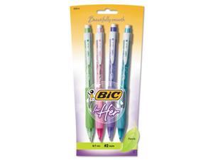 BIC For Her Mechanical Pencil, 0.7 mm, 4/Pk BIC For Her Mechanical Pencil, 0.7 mm, 4/Pk