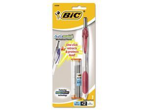 Automatic Mechanical Pencil 0.5mm Clear/Burgundy Accents Automatic Mechanical Pencil 0.5mm Clear/Burgundy Accents