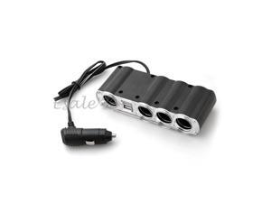 Car Power Lighter Cigarette Cigar Socket 4 Way Splitter Adapter with 2 USB Port Car Power Lighter Cigarette Cigar Socket 4 Way Splitter Adapter with 2 USB Port