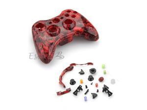 XBOX 360 Custom Controller Shell Case Housing Repalcement Red Pattern XBOX 360 Custom Controller Shell Case Housing Repalcement Red Pattern