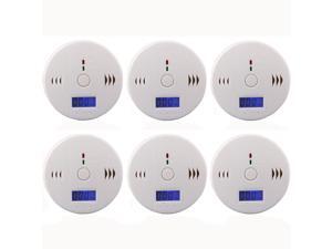6Pcs CO Carbon Monoxide Alarm Poisoning Smoke Gas Sensor Warning Alarm Detector Tester with LCD Display 6Pcs CO Carbon Monoxide Alarm Poisoning Smoke Gas Sensor Warning Alarm Detector Tester with LCD Display
