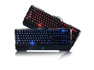 AULA LED Illuminated Blue Red Backlight Backlit Multimedia USB Wired Gaming Keyboard for Computer AULA LED Illuminated Blue Red Backlight Backlit Multimedia USB Wired Gaming Keyboard for Computer