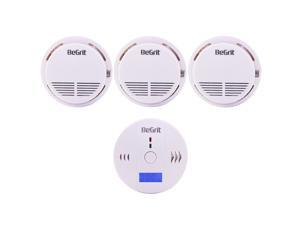 BeGrit 3pcs Smoke Detector + 1pcs CO Carbon Monoxide Alarm, 4 Pack, Battery Powered (Batteries NOT Included) BeGrit 3pcs Smoke Detector + 1pcs CO Carbon Monoxide Alarm, 4 Pack, Battery Powered (Batteries NOT Included)