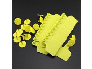 Pack of 100 2.36 inch×2.87 inch Plastic Big Ear Tag for Cow Cattle Yellow Pack of 100 2.36 inch×2.87 inch Plastic Big Ear Tag for Cow Cattle Yellow