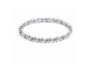 Yoursfs 18K White Gold Plated Simulated Diamond Round Bracelet Use Clear Swarovski Crystal Jewelry Yoursfs 18K White Gold Plated Simulated Diamond Round Bracelet Use Clear Swarovski Crystal Jewelry
