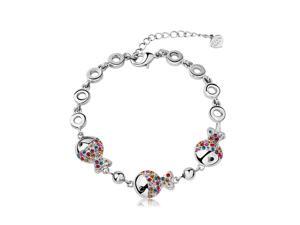 Yoursfs 18K White Gold Plated Cute Fish Bracelet Use Swarovski Crystal Jewelry Yoursfs 18K White Gold Plated Cute Fish Bracelet Use Swarovski Crystal Jewelry