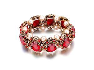 Yoursfs 18K Rose Gold Plated Big Eyes Bracelet Used Red Swarovski Crystal Bangle Yoursfs 18K Rose Gold Plated Big Eyes Bracelet Used Red Swarovski Crystal Bangle