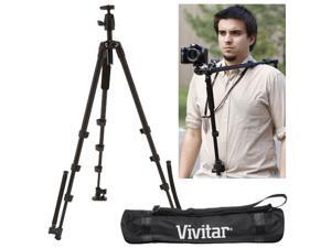 Vivitar 2-in-1 Shoulder Mount and 46" Tripod with Case Vivitar 2-in-1 Shoulder Mount and 46" Tripod with Case