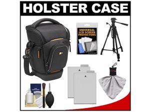 Case Logic Digital SLR Zoom Holster Camera Bag/Case (Black) (SLRC-201) with (2) LP-E8 Batteries + Tripod + Accessory Kit Case Logic Digital SLR Zoom Holster Camera Bag/Case (Black) (SLRC-201) with (2) LP-E8 Batteries + Tripod + Accessory Kit