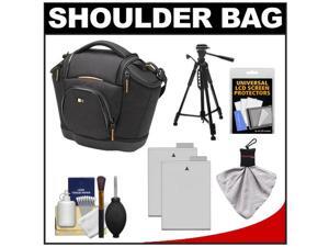 Case Logic Digital SLR Medium Shoulder Bag/Case (Black) (SLRC-202) with (2) LP-E8 Batteries + Tripod + Accessory Kit Case Logic Digital SLR Medium Shoulder Bag/Case (Black) (SLRC-202) with (2) LP-E8 Batteries + Tripod + Accessory Kit