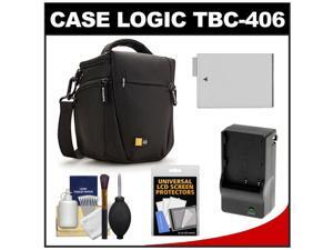 Case Logic TBC-406 Digital SLR Camera Holster Case (Black) with LP-E8 Battery & Charger + Accessory Kit for Rebel T3i, T4i, T5i Case Logic TBC-406 Digital SLR Camera Holster Case (Black) with LP-E8 Battery & Charger + Accessory Kit for Rebel T3i, T4i, T5i