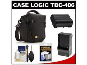 Case Logic TBC-406 Digital SLR Camera Holster Case (Black) with EN-EL15 Battery & Charger + Accessory Kit for D7000, D7100, D600, D800 Case Logic TBC-406 Digital SLR Camera Holster Case (Black) with EN-EL15 Battery & Charger + Accessory Kit for D7000, D7100, D600, D800