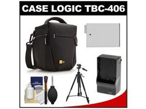 Case Logic TBC-406 Digital SLR Camera Holster Case (Black) with LP-E8 Battery & Charger + Tripod + Kit for Rebel T3i, T4i, T5i Case Logic TBC-406 Digital SLR Camera Holster Case (Black) with LP-E8 Battery & Charger + Tripod + Kit for Rebel T3i, T4i, T5i