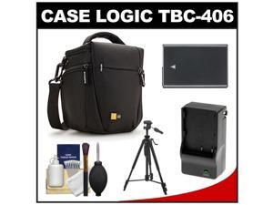 Case Logic TBC-406 Digital SLR Camera Holster Case (Black) with EN-EL14 Battery & Charger + Tripod + Kit for Nikon D3100, D3200, D5100, D5200 Case Logic TBC-406 Digital SLR Camera Holster Case (Black) with EN-EL14 Battery & Charger + Tripod + Kit for Nikon D3100, D3200, D5100, D5200