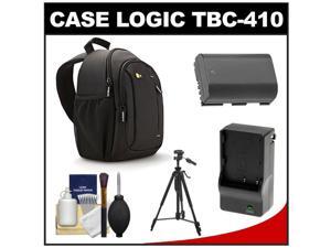 Case Logic TBC-410 Digital SLR Camera Sling Case (Black) with LP-E6 Battery & Charger + Tripod + Kit for Canon EOS 6D, 7D, 5D Mark II III Case Logic TBC-410 Digital SLR Camera Sling Case (Black) with LP-E6 Battery & Charger + Tripod + Kit for Canon EOS 6D, 7D, 5D Mark II III