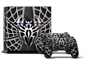 Sony PS4 PlayStation 4 Console Skin plus 2 Controller Skins - Widow Maker Chrome & Black Sony PS4 PlayStation 4 Console Skin plus 2 Controller Skins - Widow Maker Chrome & Black