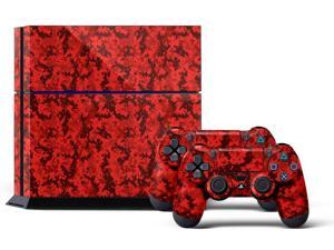 Sony PS4 PlayStation 4 Console Skin plus 2 Controller Skins - Digicamo Red Sony PS4 PlayStation 4 Console Skin plus 2 Controller Skins - Digicamo Red