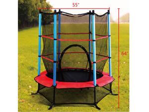 Exercise 55” Round Kids Youth Jumping Trampoline W/ Safety Pad Enclosure Combo Exercise 55” Round Kids Youth Jumping Trampoline W/ Safety Pad Enclosure Combo