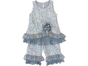 Isobella & Chloe Little Girls Gray Park Avenue 2 Pcs Pant Outfit Set 6X Isobella & Chloe Little Girls Gray Park Avenue 2 Pcs Pant Outfit Set 6X