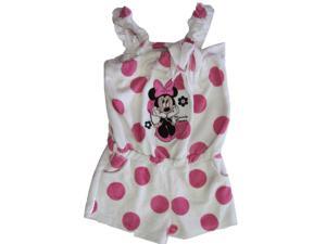 Disney Little Girls Pink White Dot Minnie Mouse Towel Throw On Romper 3T Disney Little Girls Pink White Dot Minnie Mouse Towel Throw On Romper 3T