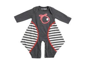 KidCuteTure Baby Girls Charcoal Stripe Kiki Long Sleeve Funky Fall Romper 9M KidCuteTure Baby Girls Charcoal Stripe Kiki Long Sleeve Funky Fall Romper 9M