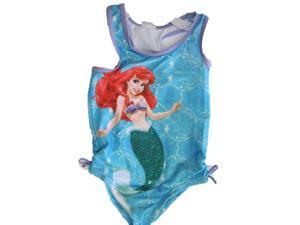 Disney Little Girls Blue Little Mermaid Print One Pc Swimsuit 5 Disney Little Girls Blue Little Mermaid Print One Pc Swimsuit 5