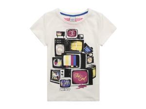 Richie House Little Boys White Countdown TV Printed Tee 2/3 Richie House Little Boys White Countdown TV Printed Tee 2/3