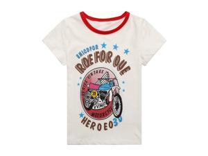 Richie House Little Boys White Venice Vintage Motorcycle Printed Tee 3/4 Richie House Little Boys White Venice Vintage Motorcycle Printed Tee 3/4