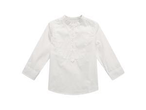 Richie House Big Boys White Little Stand Collar Classic Shirt 7/8 Richie House Big Boys White Little Stand Collar Classic Shirt 7/8
