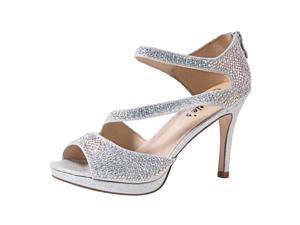 Sweetie's Shoes Silver Special Occasion Ekta Platform Sandals 8 Womens Sweetie's Shoes Silver Special Occasion Ekta Platform Sandals 8 Womens