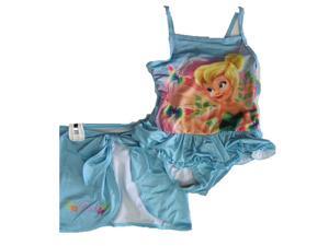 Disney Little Girls Sky Blue Tinker Bell Print Skirt 2 Pc Swimsuit 4T Disney Little Girls Sky Blue Tinker Bell Print Skirt 2 Pc Swimsuit 4T