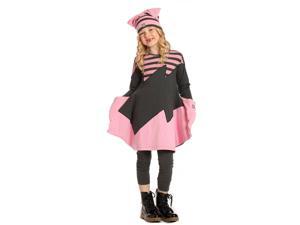 KidCuteTure Big Girls Carnation Pink Stripe Iris Designer Fall Dress 14 KidCuteTure Big Girls Carnation Pink Stripe Iris Designer Fall Dress 14
