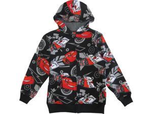 Disney Little Boys Black Red Lightning McQueen Print Hooded Sweater 5/6 Disney Little Boys Black Red Lightning McQueen Print Hooded Sweater 5/6