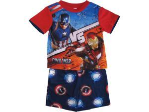 Marvel Big Boys Red Captain America Iron Man 2 Pc Sleepwear Set 8 Marvel Big Boys Red Captain America Iron Man 2 Pc Sleepwear Set 8