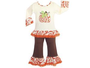 AnnLoren Baby Girls Boutique Autumn Pumpkin Patch Shirt Pants Outfit 12-18M AnnLoren Baby Girls Boutique Autumn Pumpkin Patch Shirt Pants Outfit 12-18M