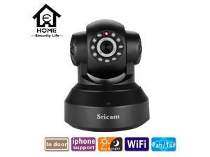 Sricam SP012 WIFI HD 720P Indoor Pan/Tilt Onvif Night Vision Infrared IP Camera Support Motion Detection Two way audio TF Card - Black Sricam SP012 WIFI HD 720P Indoor Pan/Tilt Onvif Night Vision Infrared IP Camera Support Motion Detection Two way audio TF Card - Black