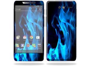 Mightyskins Protective Skin Decal Cover for Motorola Droid Razr M Cell Phone Sticker Blue Flames Mightyskins Protective Skin Decal Cover for Motorola Droid Razr M Cell Phone Sticker Blue Flames