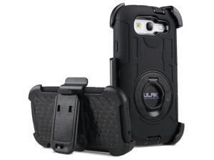 ULAK Galaxy S3 Case, Shockproof Hybrid Rugged Rubber Holster Case Cover for Samsung Galaxy S3 III i9300 w/ Swivel Locking Belt Clip Kickstand (Black+Black) ULAK Galaxy S3 Case, Shockproof Hybrid Rugged Rubber Holster Case Cover for Samsung Galaxy S3 III i9300 w/ Swivel Locking Belt Clip Kickstand (Black+Black)
