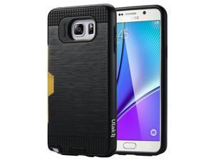 Samsung Galaxy Note 5 Case, ULAK Note 5 Case Hybrid TPU and Plastic Protective Case Slim Fit Cover with Card Slot for Samsung Galaxy Note 5 2015 Smartphone(Black/Black) Samsung Galaxy Note 5 Case, ULAK Note 5 Case Hybrid TPU and Plastic Protective Case Slim Fit Cover with Card Slot for Samsung Galaxy Note 5 2015 Smartphone(Black/Black)