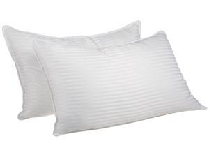 Grand Down King Bed Pillows 2 Pack Down Alternative Premium Quality, Striped Grand Down King Bed Pillows 2 Pack Down Alternative Premium Quality, Striped