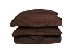 Impressions Full/Queen Striped Duvet Cover Set, 400-Thread Egyptian Cotton, Mocha Impressions Full/Queen Striped Duvet Cover Set, 400-Thread Egyptian Cotton, Mocha