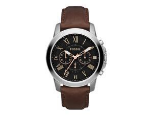 Fossil Grant Chronograph Black Dial Brown Leather Mens Watch FS4813 Fossil Grant Chronograph Black Dial Brown Leather Mens Watch FS4813