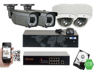 GW 8CH NVR (4TB HDD) + 4 HD 1080P 5MP Megapixel IP Camera PoE Smartphone Scan QR Code Quick Remote Access P2P Varifocal Lens Weatherproof Surveillance IP Camera System Real Time Motion Detect GW 8CH NVR (4TB HDD) + 4 HD 1080P 5MP Megapixel IP Camera PoE Smartphone Scan QR Code Quick Remote Access P2P Varifocal Lens Weatherproof Surveillance IP Camera System Real Time Motion Detect