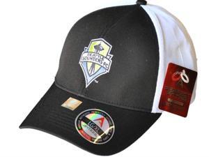 Seattle Sounders Antigua Black Performance Technical Fit Phase Hat Cap (S/M) Seattle Sounders Antigua Black Performance Technical Fit Phase Hat Cap (S/M)