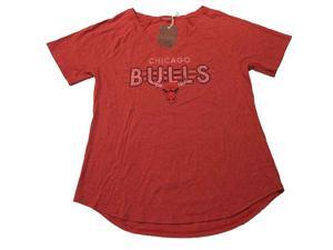 Chicago Bulls Mitchell & Ness Vintage Distressed Logo Womens V-Neck T-Shirt (M) Chicago Bulls Mitchell & Ness Vintage Distressed Logo Womens V-Neck T-Shirt (M)